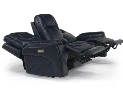 Mor Furniture Immersive Sound Sofas|Sofas|Echo 3 Power Theater Sofa W/ Immersive Sound In Rainier Walnut Leather