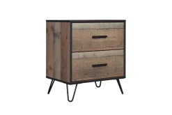 Mor Furniture Bedroom Sets|Elk River Panel Bed, Dresser, Mirror & Nightstand In Rustic Brown, Twin
