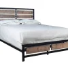 Mor Furniture Beds|Elk River Panel Bed In Rustic Brown, Twin