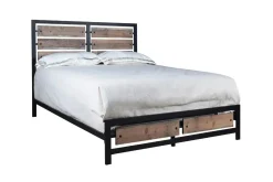 Mor Furniture Beds|Elk River Panel Bed In Rustic Brown, Twin