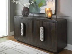 Mor Furniture Tv Stands|Elliston Media Console In Espresso Brown