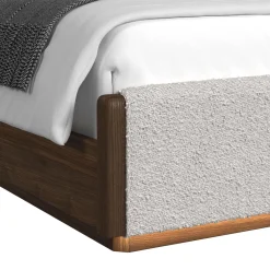 Mor Furniture Upholstered Beds|Beds|Elm Upholstered Bed W/ Lights In Brown, Queen