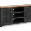 Mor Furniture Media Consoles & Hutches|Tv Stands|Eloise Media Console In Black & Whiskey, 66 Inch