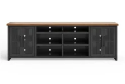 Mor Furniture Media Consoles & Hutches|Tv Stands|Eloise Media Console In Black & Whiskey, 66 Inch