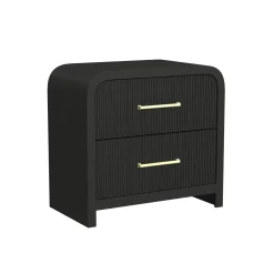 Mor Furniture Nightstands|Emberly 2 Drawer Nightstand In Black