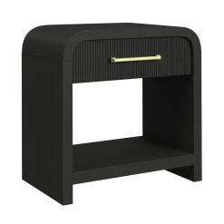 Mor Furniture Nightstands|Emberly 2 Drawer Nightstand In Black