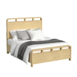 Mor Furniture Bedroom Sets|Emberly Panel Bed, Dresser, Mirror & Nightstand In Black, Twin