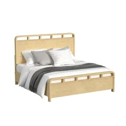 Mor Furniture Bedroom Sets|Emberly Panel Bed, Dresser, Mirror & Nightstand In Black, Twin