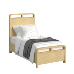 Mor Furniture Bedroom Sets|Emberly Panel Bed, Dresser, Mirror & Nightstand In Black, Twin