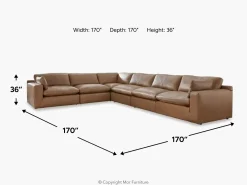 Mor Furniture Modular Sofas|Sectionals|Emillia 7 Piece Sectional In Caramel