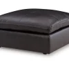 Mor Furniture Ottomans|Emillia Oversized Ottoman In Caramel Leather