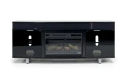 Mor Furniture Fireplace Tv Stands|Fireplaces|Enterprise Console W/ Fireplace Insert In Black, 72 Inch