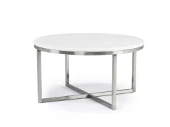 Mor Furniture Coffee Tables|Esme Round Coffee Table In Snowfall