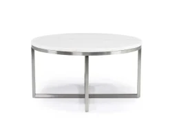 Mor Furniture Coffee Tables|Esme Round Coffee Table In Snowfall