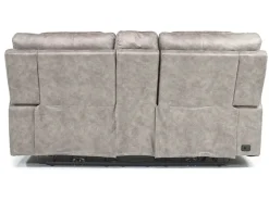 Mor Furniture Reclining Loveseats|Loveseats|Estilo 2 Power Console Loveseat In Canyon Gray