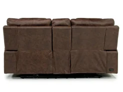 Mor Furniture Reclining Loveseats|Loveseats|Estilo 2 Power Console Loveseat In Canyon Gray