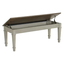 Mor Furniture Dining Benches|Farmington Dining Bench In Medium Brown/Washed Stone
