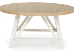 Mor Furniture Coffee Tables|Fawndell Coffee Table & 2 End Tables In Antique White/Brown