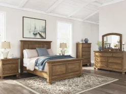 Mor Furniture Bedroom Mirrors|Feddinger Mirror In Medium Brown