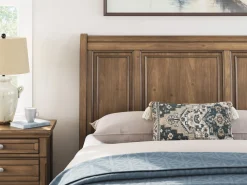 Mor Furniture Storage Beds|Beds|Feddinger Sleigh Bed With Storage In Medium Brown, Queen