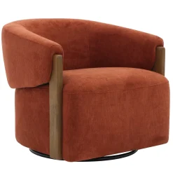 Mor Furniture Chairs|Finley Swivel Chair In Rust