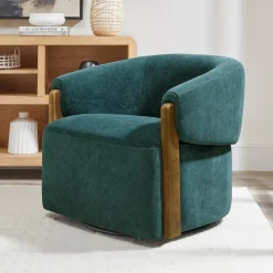 Mor Furniture Chairs|Finley Swivel Chair In Rust