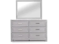 Mor Furniture Bedroom Sets|Fiona Storage Bed, Dresser, Mirror & Nightstand In Mist Gray, Queen