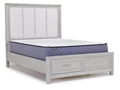 Mor Furniture Bedroom Sets|Fiona Storage Bed, Dresser, Mirror & Nightstand In Mist Gray, Queen