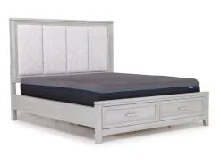 Mor Furniture Bedroom Sets|Fiona Storage Bed, Dresser, Mirror & Nightstand In Mist Gray, Queen