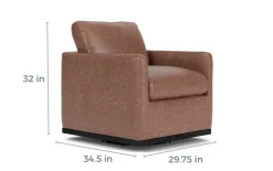 Mor Furniture Chairs|Flax Swivel Chair In Coffee Leather