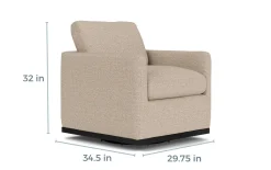 Mor Furniture Chairs|Flax Swivel Chair In Coffee Leather