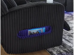 Mor Furniture Reclining Loveseats|Loveseats|Forest Lake 2 Power Console Loveseat In Alloy