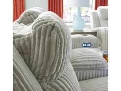 Mor Furniture Reclining Loveseats|Loveseats|Forest Lake 2 Power Console Loveseat In Alloy