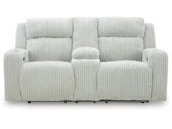 Mor Furniture Reclining Loveseats|Loveseats|Forest Lake 2 Power Console Loveseat In Alloy