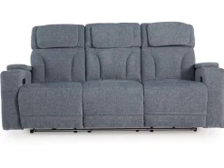 Mor Furniture Reclining Sofas|Sofas|Forest Lake 2 Power Sofa W/ Drop Down Table In Alloy