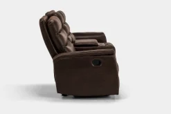 Mor Furniture Reclining Sofas|Loveseats|Forte Reclining Console Loveseat In Dark Brown