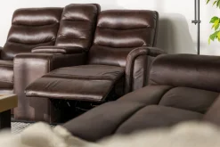 Mor Furniture Reclining Sofas|Loveseats|Forte Reclining Console Loveseat In Dark Brown