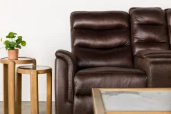 Mor Furniture Reclining Sofas|Loveseats|Forte Reclining Console Loveseat In Dark Brown