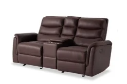 Mor Furniture Reclining Sofas|Forte Reclining Sofa & Console Loveseat In Dark Brown