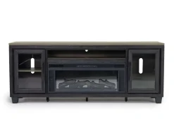 Mor Furniture Fireplace Tv Stands|Fireplaces|Foyland Fireplace Console In Black/Brown