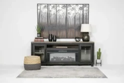 Mor Furniture Fireplace Tv Stands|Fireplaces|Foyland Fireplace Console In Black/Brown