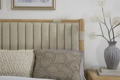 Mor Furniture Upholstered Beds|Beds|Furano Channel Upholstered Panel Bed In Ginger, Full