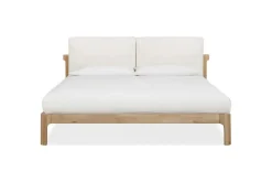 Mor Furniture Bedroom Sets|Furano Upholstered Bed, Dresser, Mirror & 1 Drawer Nightstand In Ginger, Full
