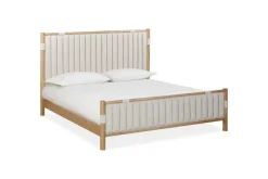 Mor Furniture Bedroom Sets|Furano Upholstered Bed, Dresser, Mirror & 1 Drawer Nightstand In Ginger, Full