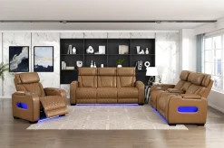 Mor Furniture Recliners|Gallington 2 Power Recliner In Brown