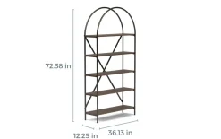 Mor Furniture Bookcases & Library Walls|Galtbury Bookcase In Brown/Black