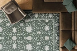 Mor Furniture Shop All Rugs|Gatsby Monroe Rug In Green/Cream, 5’ X 7’
