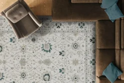 Mor Furniture Shop All Rugs|Gatsby Regent Rug In Ivory & Green, 5’ X 7’