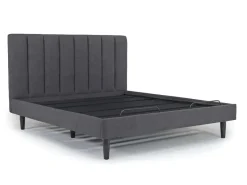 Mor Furniture Adjustable Foundations|Gavin Upholstered Adjustable Foundation Bed In Charcoal, Full