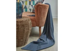 Mor Furniture Throw Blankets|Throw Blankets|Gayelery Throw Blanket In Blue